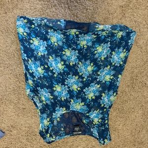 Open back floral tank